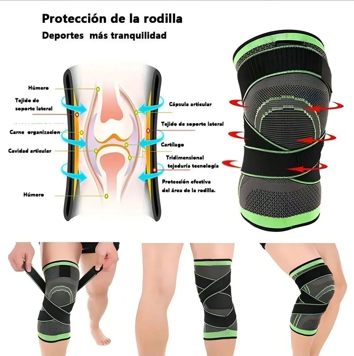 🔥 Pack 2x1 Rodillera de Compresión 360° + Parches de Alivio GRATIS 🔥